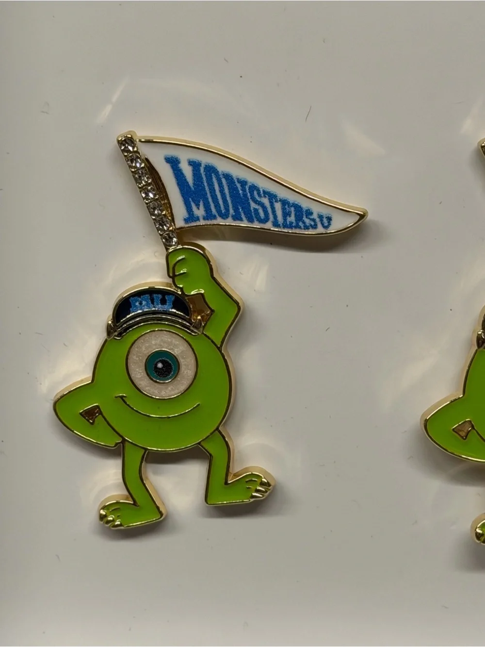 Disney Pixar x BaubleBar Monsters University Mike Wazowski Earrings NIB